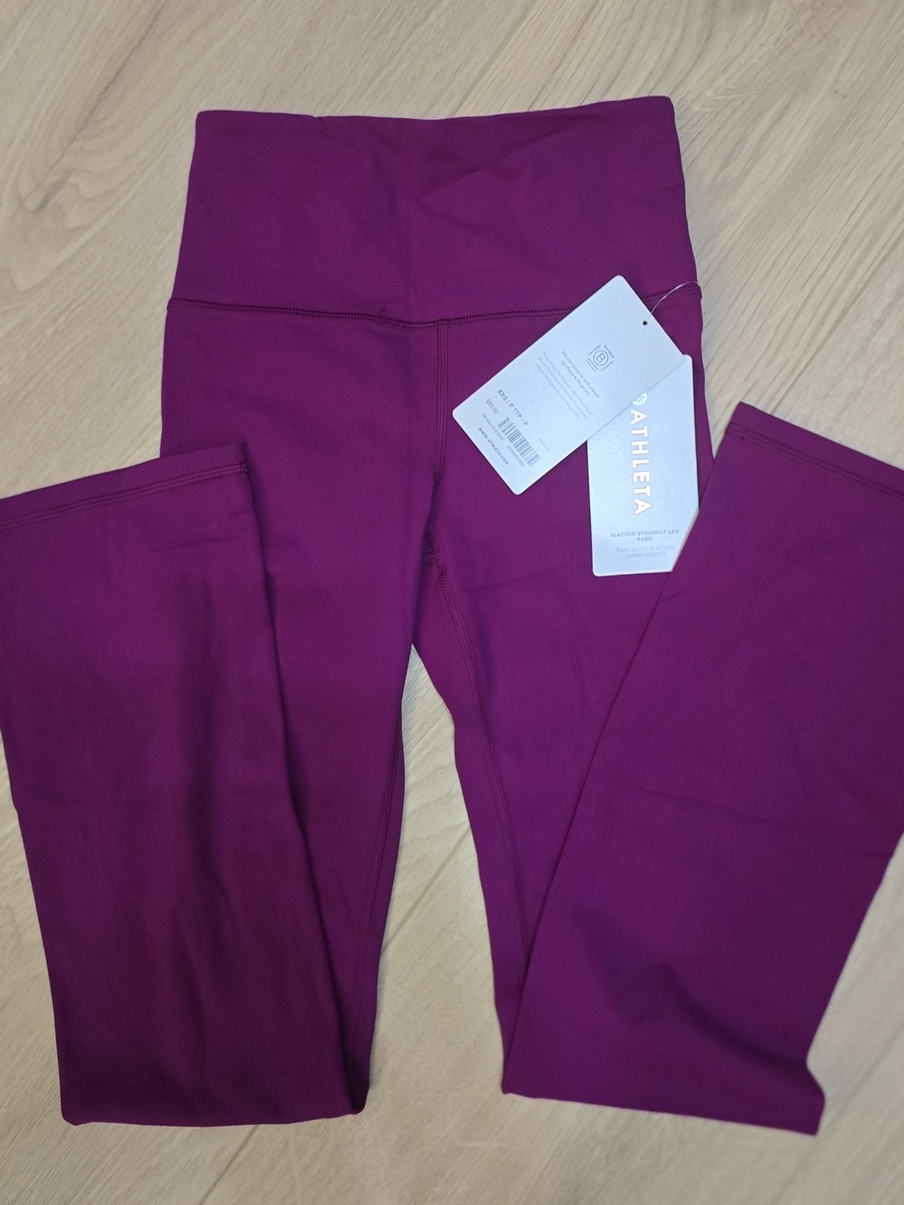 Athleta Plum Straight-Leg High-Rise Yoga Pants - Picture 3 of 7